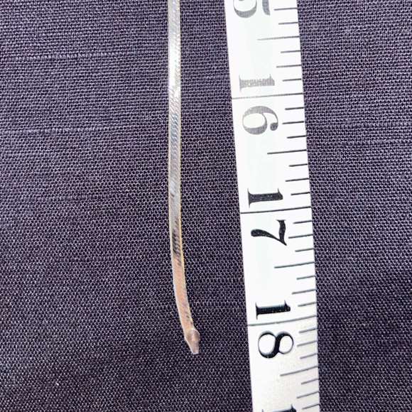 18” Sterling Silver Herringbone Chain Necklace - 525 from Italy - Picture 10 of 10